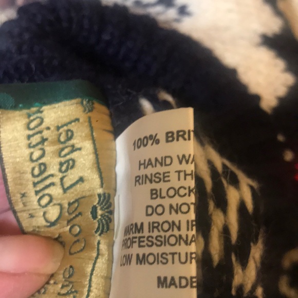 100% British wool ski sweater lady/men fair isle L - Picture 6 of 7